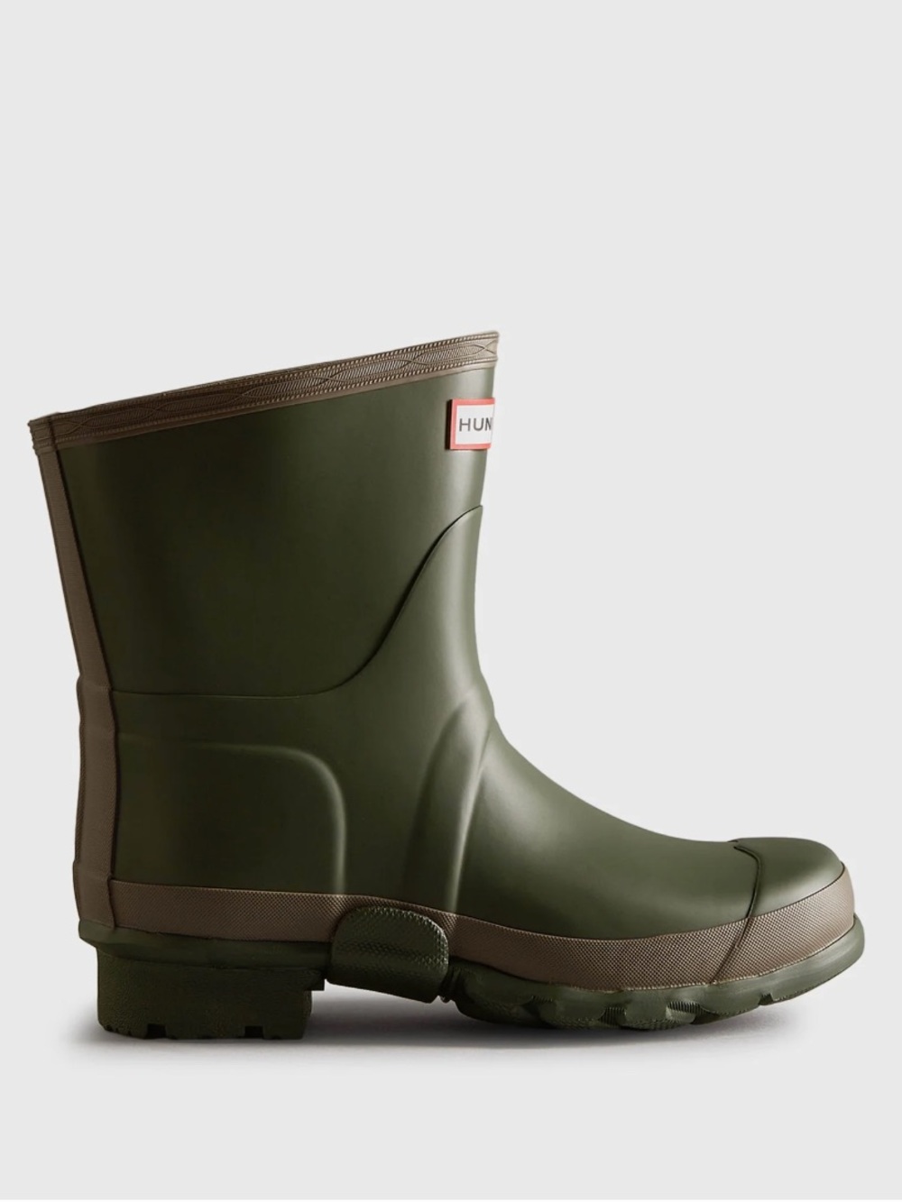 Hunter Short Women's Gardener Boot in Olive with Clay Trim - Picture 2 of 12
